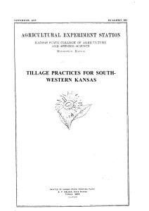 SOUTH- TILLAGE  PRACTICES  FOR WESTERN  KANSAS