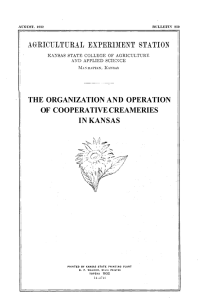 THE ORGANIZATION AND OPERATION OF COOPERATIVE CREAMERIES IN KANSAS