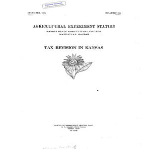 REVISION  IN TAX KANSAS Historical Document