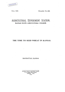 THE TIME TO SEED WHEAT IN KANSAS. Historical Document