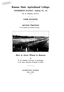 How to Grow Wheat in Kansas. Historical Document Kansas Agricultural Experiment Station