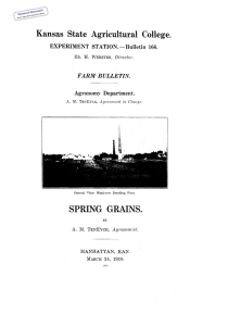 SPRING  GRAINS. Historical Document Kansas Agricultural Experiment Station