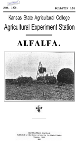 Agricultural Experiment Station ALFALFA. Kansas State Agricultural College JUNE, 1908.