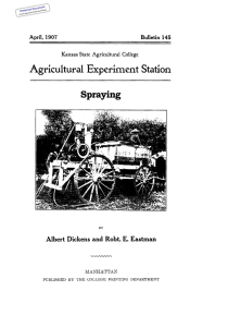 Spraying Historical Document Kansas Agricultural Experiment Station