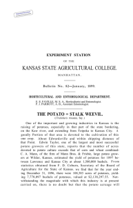 KANSAS STATE AGRICULTURAL COLLEGE. EXPERIMENT STATION Bulletin No. 82—January, 1899.