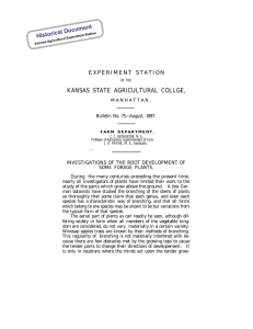 KANSAS STATE AGRICULTURAL COLLGE, Historical Document Bulletin No. 75—August, 1897.
