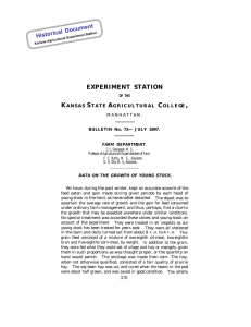 EXPERIMENT STATION K S A