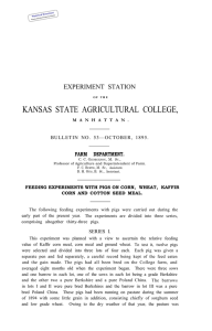 KANSAS STATE AGRICULTURAL COLLEGE, EXPERIMENT STATION FARM  DEPARTMENT.