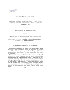 KANSAS STATE AGRICULTURAL COLLEGE EXPERIMENT STATION MANHATTAN. BULLETIN NO. 26.-DECEMBER, 1891.