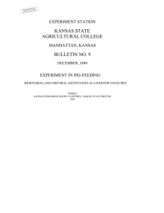 KANSAS STATE AGRICULTURAL COLLEGE BULLETIN NO. 9 EXPERIMENT STATION