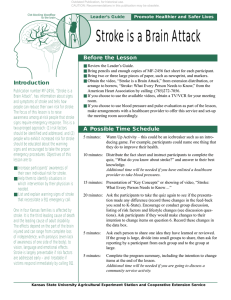 Stroke is a Brain Attack Before the Lesson