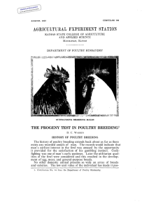 THE PROGENY TEST IN POULTRY BREEDING