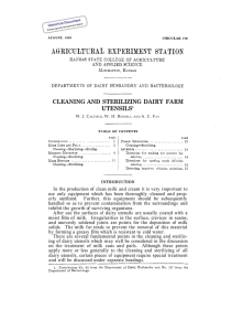 DAIRY  FARM CLEANING AND STERILIZING UTENSILS