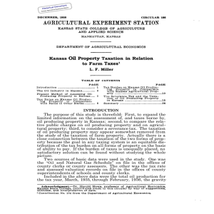 Oil Taxes¹ Property Kansas