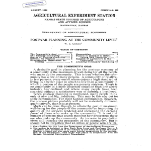 POSTWAR PLANNING AT THE COMMUNITY LEVEL a