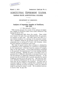 Analyses  of  Inspection  Samples Fertilizers, Fall  1916. T