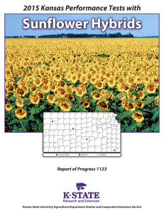 Sunflower Hybrids 2015 Kansas Performance Tests with Report of Progress 1123