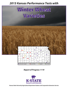 Winter Wheat Varieties 2015 Kansas Performance Tests with Report of Progress 1119