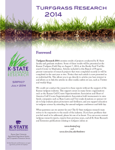 2014 Turfgrass Research Foreword