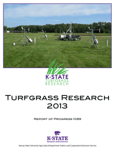 Turfgrass Research 2013 Report of Progress 1089