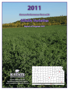 2011 Alfalfa Varieties Kansas Performance Tests with Report of Progress 1061