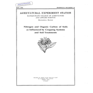 Nitrogen  and  Organic  Carbon  of  Soils Influenced by  Cropping  Systems and  Soil Treatments as