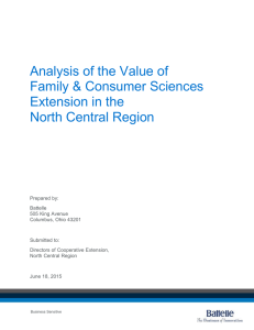 Analysis of the Value of Family &amp; Consumer Sciences Extension in the
