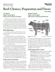Beef: Choices, Preparation and Flavor