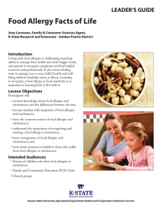 Food Allergy Facts of Life LEADER’S GUIDE