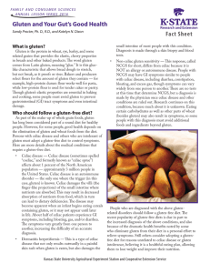 Fact Sheet Gluten and Your Gut’s Good Health What is gluten?