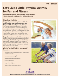 Let’s Live a Little: Physical Activity for Fun and Fitness FACT SHEET