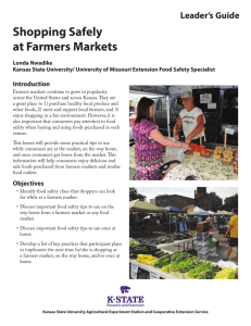 Shopping Safely at Farmers Markets Leader’s Guide Introduction