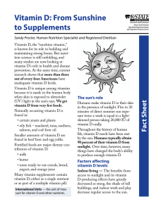 Vitamin D: From Sunshine to Supplements