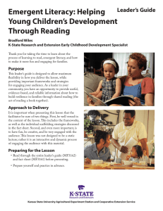 Emergent Literacy: Helping Young Children’s Development Through Reading Leader’s Guide