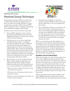 Nominal Group Technique Working with Groups: