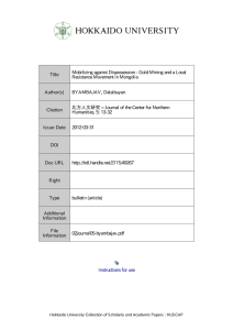 Mobilizing against Dispossession : Gold Mining and a Local Title Author(s)