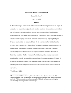 The Scope of IMF Conditionality
