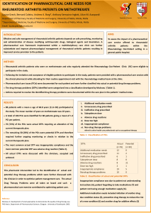 IDENTIFICATION OF PHARMACEUTICAL CARE NEEDS FOR RHEUMATOID ARTHRITIS PATIENTS ON METHOTREXATE