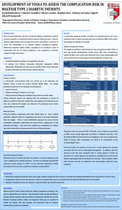 DEVELOPMENT OF TOOLS TO ASSESS THE COMPLICATION RISK IN