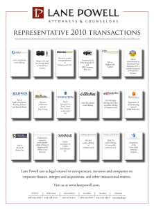 representative 2010 transactions