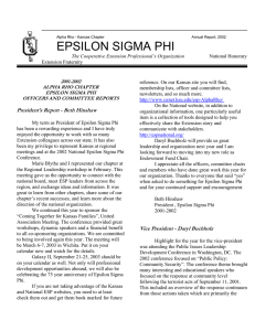 EPSILON SIGMA PHI 2001-2002 ALPHA RHO CHAPTER
