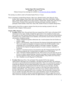 Epsilon Sigma Phi Council Meeting  February 16, 2012, 1:15 pm
