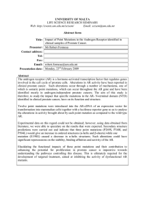 UNIVERSITY OF MALTA  Abstract form Title: