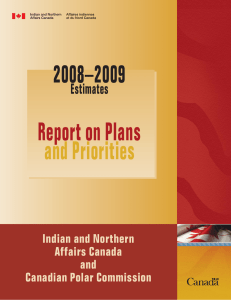 Report on Plans and Priorities 2008–2009 Estimates