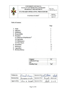 STANDARD OPERATING PROCEDURE PAINMATCHER Ref. No.