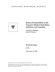Return Predictability in the Treasury Market: Real Rates, Inflation, and Liquidity Working Paper