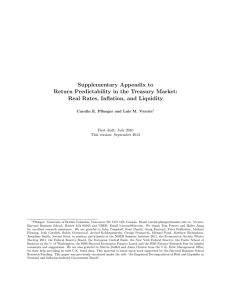 Supplementary Appendix to Return Predictability in the Treasury Market: