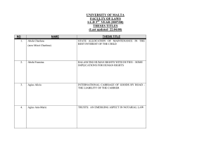 UNIVERSITY OF MALTA FACULTY OF LAWS LL.D 3