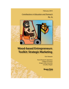 Wood-based Entrepreneurs Toolkit: Strategic Marketing Contributions in Education and Outreach No. 3a