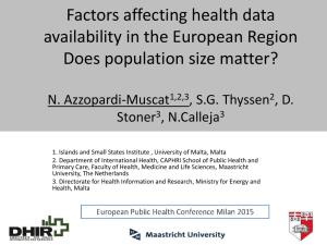 Factors affecting health data availability in the European Region